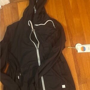 Vuori Black Jacket with White Accents